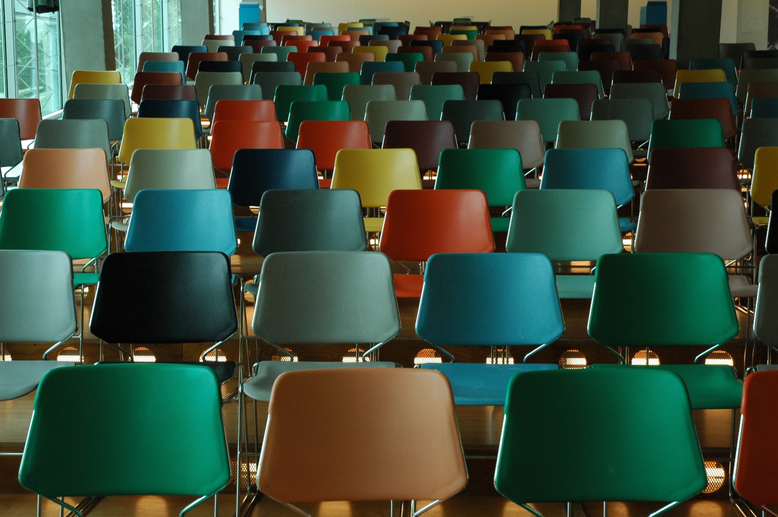 multi-colored chairs